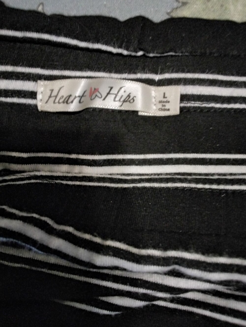 Heart & Hips Black and White Striped Romper - Picture 3 of 3